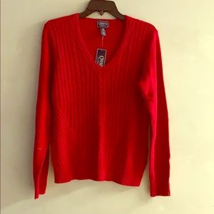 Chaps classic red sweater size large